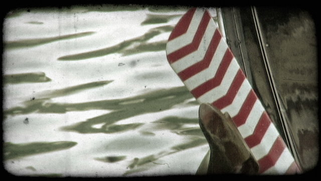 Gondola Boat 3. Vintage stylized video clip.