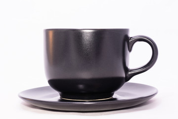 coffee cup over white background