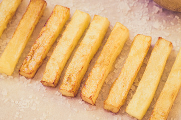 French fries closeup strip