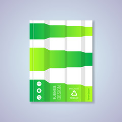 Green abstract brochure design template