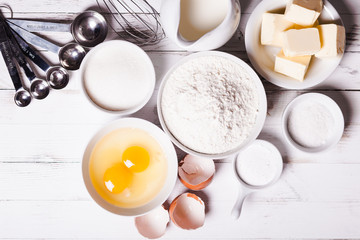 The baking ingredients