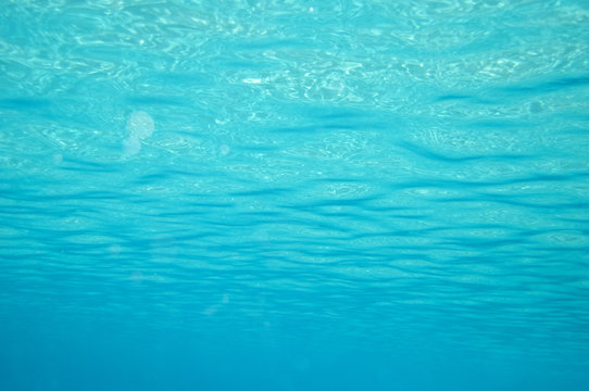 Beautiful clear underwater surface