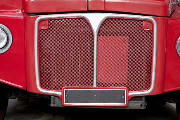 Obraz premium Front of Red London Bus