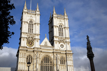 Fototapeta na wymiar Facade of Westminster Abbey; London; England; UK
