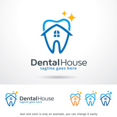 Dental House Logo Template Design Vector 