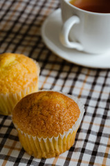 Butter Cup Cake and A Cup of Tea for Tea Break.