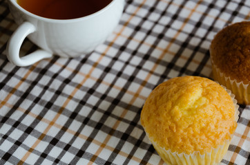 Butter Cup Cake and A Cup of Tea for Tea Break.