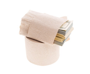 Money and toilet paper
