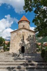 Fototapeta na wymiar Old Albanian church in Kish Azerbaijan