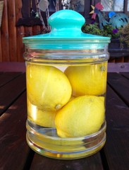 Zitronen in Wasser frischhalten