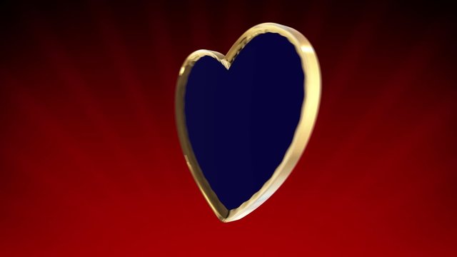 Golden heart shaped alpha channel Beautiful background by Valentine's Day