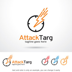 Fototapeta premium Attack Target Logo Template Design Vector 