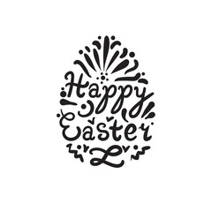 Vintage Happy Easter lettering