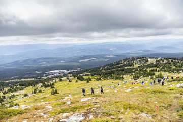 Naklejka premium Ski Resort Landscape in Summer