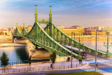 Papier Peint photo autocollant Budapest Budapest, Liberty Bridge, Hungary