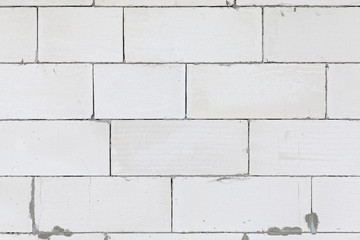White block bricks of a newly built house.