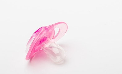 Pink pacifier isolated - 100344892