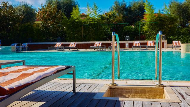 Public Pool On A Hot Day