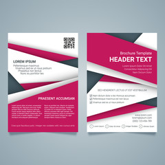 Brochure, flyer template on a dark background. Modern poster business template. Vector illustration