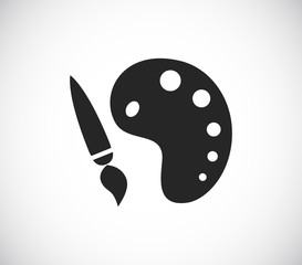 paintbrush icon with colors pad © Igarts