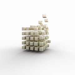 High tech cube figure