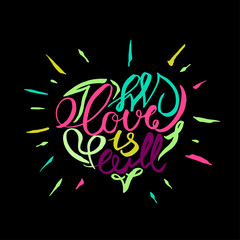 Love lettering vector