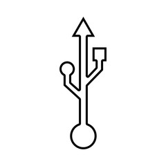 Usb line icon