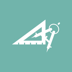 Ruler and divider icon