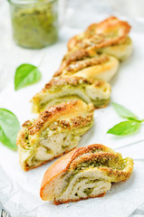 braided basil pesto bread