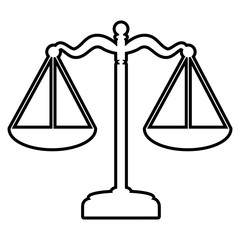 Scales balance line icon
