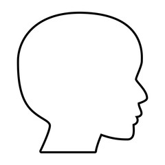 Human head silhouette line icon