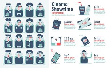 Cinema showtime,Info-graphic element.