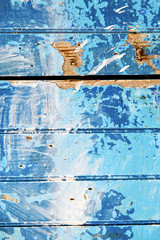 stripped  in  blue   door and rusty nail