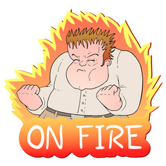 on fire message
