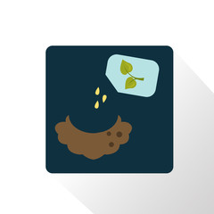 Color illustration of planting seeds