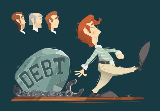 Debt free illustration