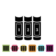 Book in a three parts icon