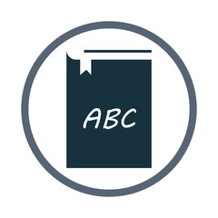 illustration of book alphabet icon