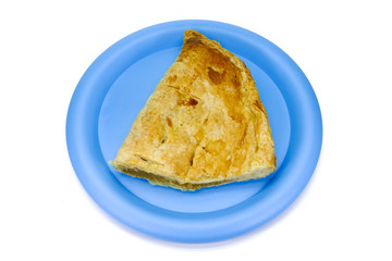 Piece of Apple king cake, Epiphany cake