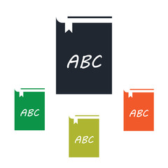 illustration of book alphabet icon
