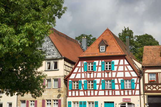 Geb&auml;ude in der Sattlertorstrasse in Forchheim, Oberfranken, Deutschland