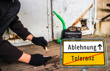 Schild Ablehnung, Toleranz