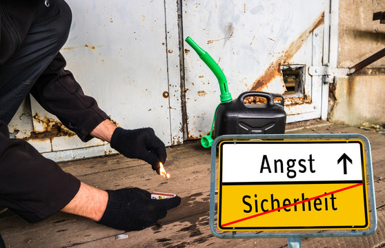Schild Sicherheit, Angst