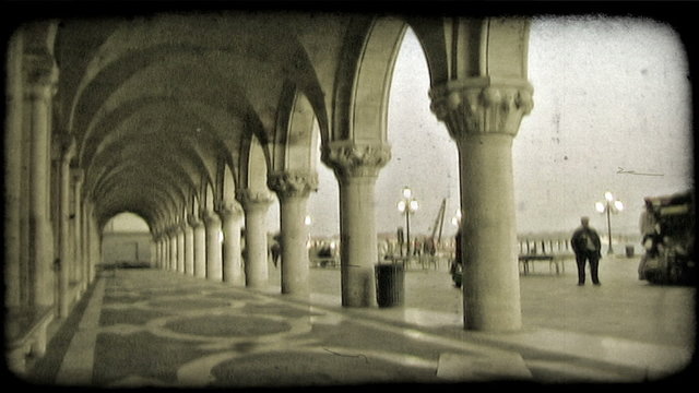 Archway Walkers 4. Vintage stylized video clip.