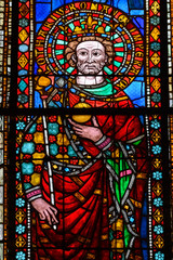 Fototapeta na wymiar Leaded pane at Strasbourg Cathedral, France