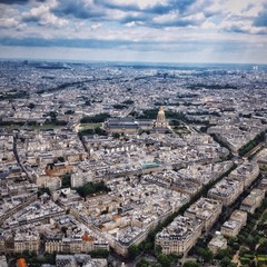 Paris view from the Eiffel Tower