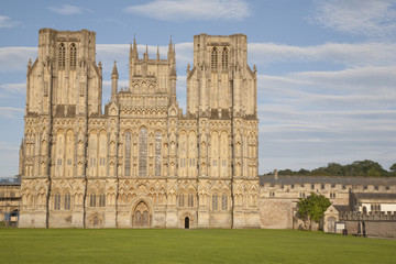 Obraz premium Wells Cathedral Church Facade England