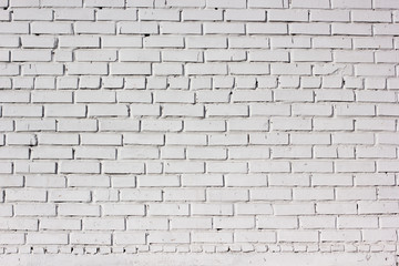 White brick wall texture. Urban city background.