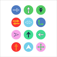 Arrows icons set illustration.