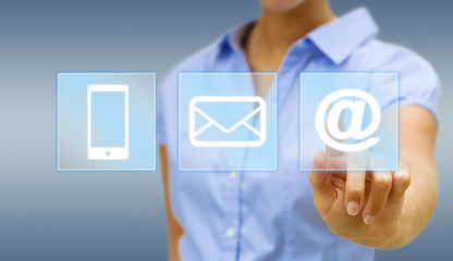 Businesswoman digital interface